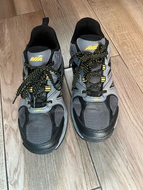 Avia Men's Gray, Black and Yellow Athletic Sneakers